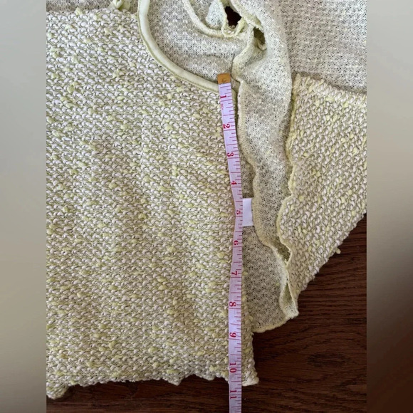 NWT Nordstrom Women's Yellow Crop-top Size Large Stretchy Lined Top Y2K - Picture 9 of 9